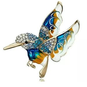 MIXIA Rhinestone HUMMINGBIRD Rhinestone Brooch